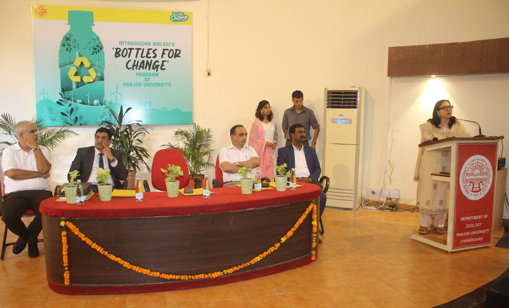 Bisleri International Pvt. Ltd. launched 'Bottle for Change' initiative at Panjab University, Chandigarh.